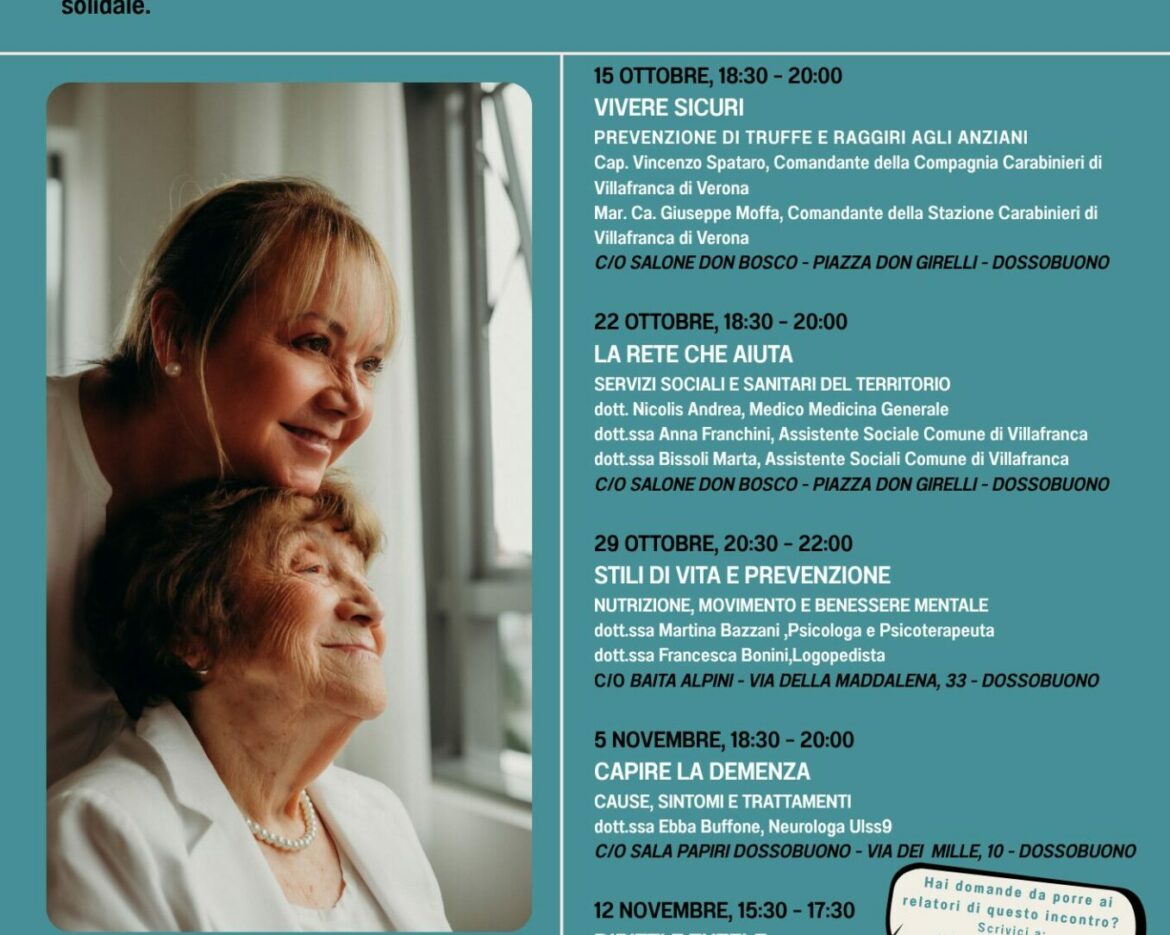 Volantino – Incontri formativi per caregiver e cittadini