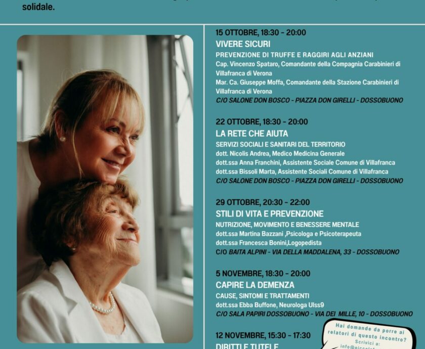 Volantino – Incontri formativi per caregiver e cittadini